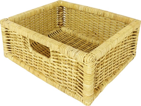 Ratanový košík - zásuvka - světlý med